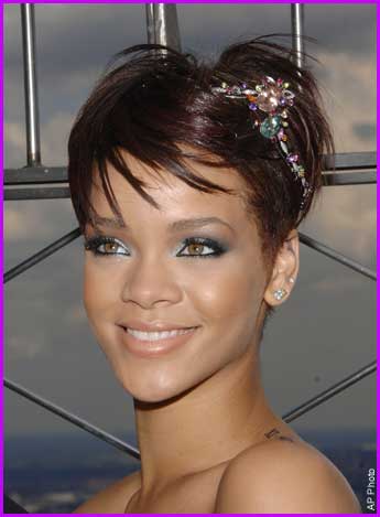 rihanna short hair back. rihanna hair