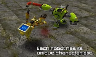 Screenshots of the Robot Battle for Android tablet, phone.