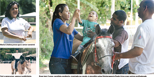 Benefícios da Equoterapia - Graças à equoterapia, Dona Maria muda a vida do filho com paralisia cerebral e de muito mais gente