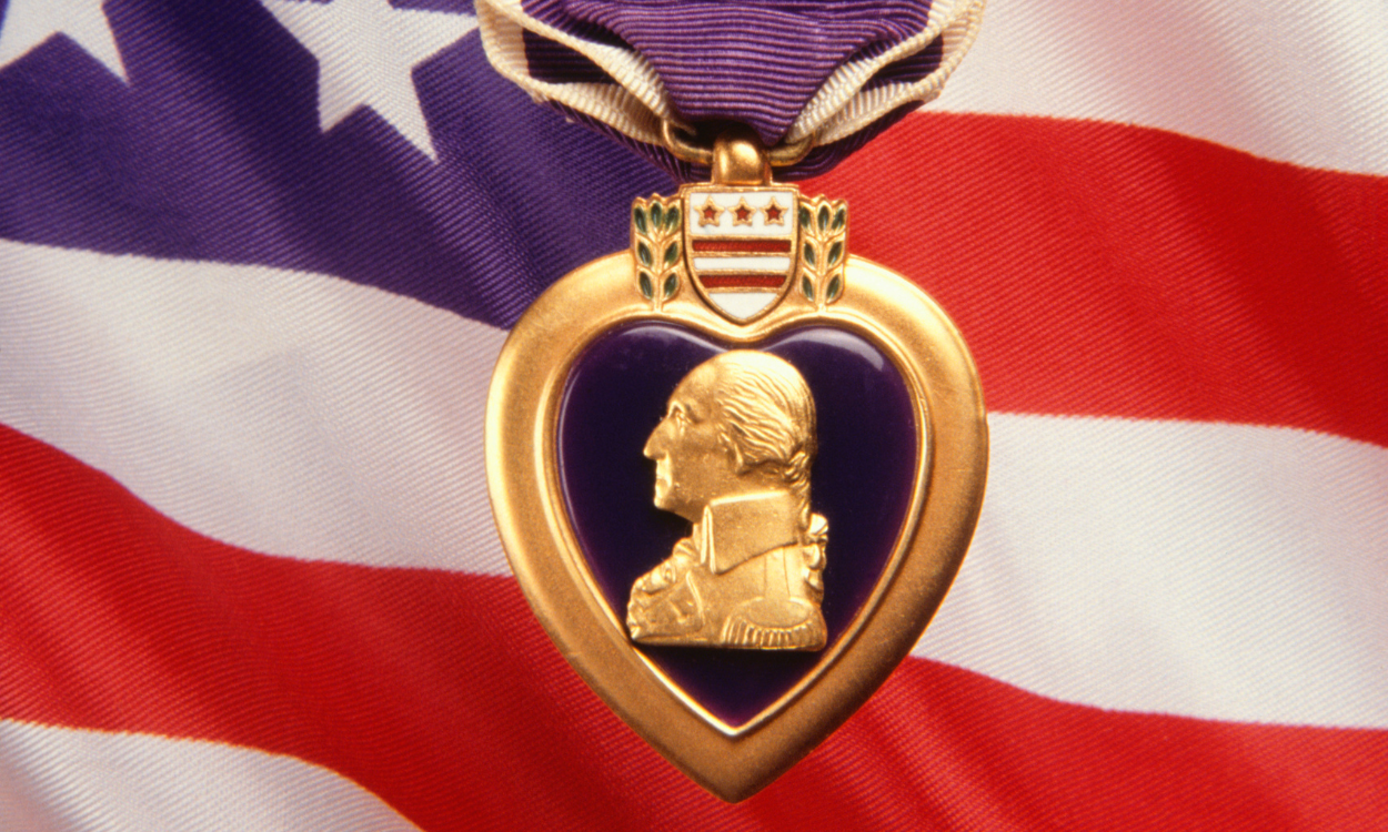 Purple heart medal, us military