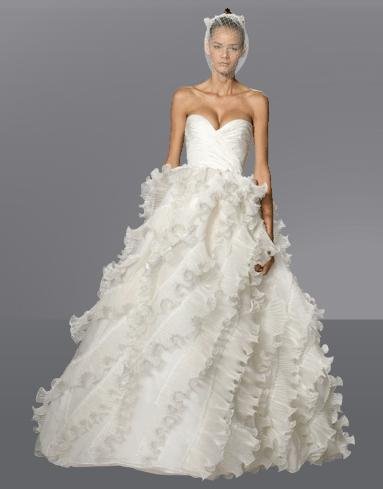 Ruffled Bridal Gown