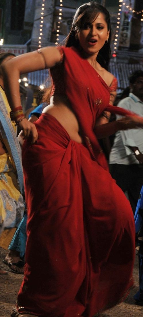 Anushka In Red Saree Photos Gallery 