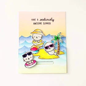Sunny Studio Stamps: Sealiously Sweet Tropical Scenes Frilly Frame Dies Summer Themed Cards by Jane