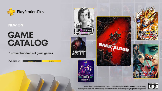 playstation plus back 4 blood dragon ball fighterz devil may cry 5 special edition life is strange before the storm lis sayonara wild hearts jett the far shore just cause 4 reloaded omno erica syphon filter 3 star wars demolition hot shots golf 2 ps4 ps5 sony interactive entertainment ps1