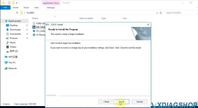 VXDIAG VCX NANO Ford IDS V126 Installation 2