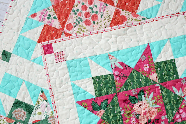 A Bit of Scrap Stuff Blog #ABitofScrapStuff #ABitofScrapStuffPattern #SunriseQuilt #RileyBlakeDesigns #Quilt #NewDawnFabric