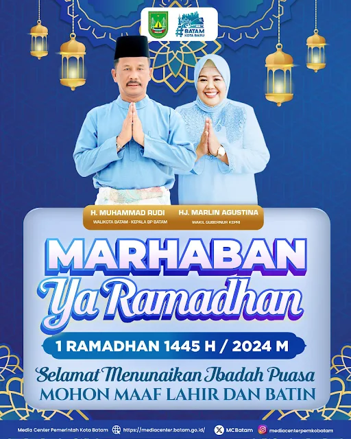Pemko Batam Beserta Segenap Jajarannya Mengucapkan Selamat Menunaikan Ibadah Puasa Ramadhan 1445 H