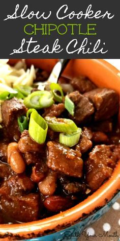 SLOW COOKER CHIPOTLE STEAK CHILI