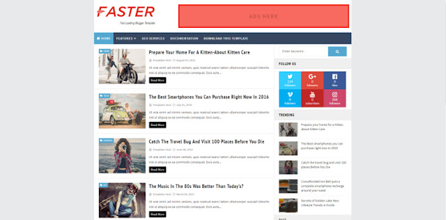 Faster blogger template