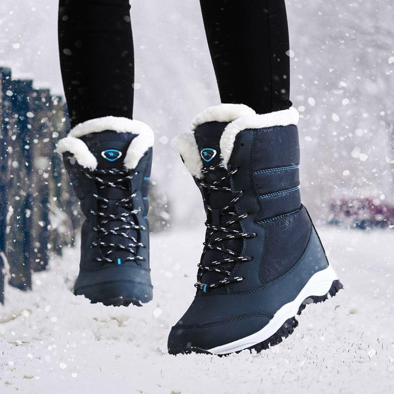 Women's Non-Slip Waterproof Fir Lined Winter Boots