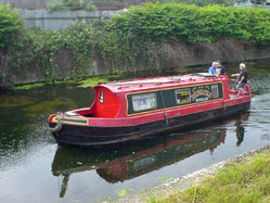 a passing barge