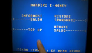 Cara Isi Ulang e-mOney Lewat ATM Mandiri 