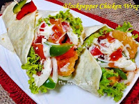 RESEP BLACKPEPPER CHICKEN WRAP