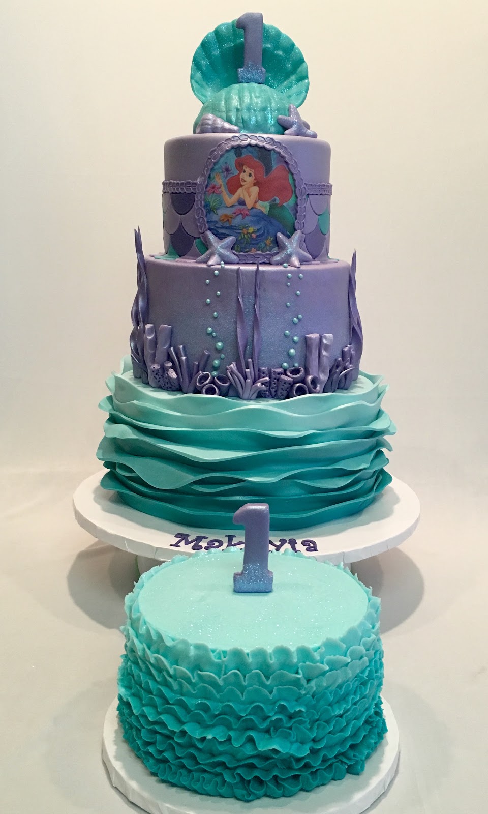 MyMoniCakes Under  the Sea  Little Mermaid Theme cake  with 