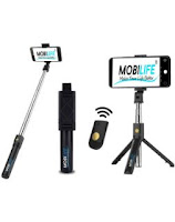 Hoteon Mobilife Bluetooth Extendable Selfie Stick with Wireless Remote and Tripod Stand Selfie Stick for iPhone X/iPhone 8/8 Plus/iPhone 7/iPhone 7 Plus/Galaxy Note 8/Google More (Black)