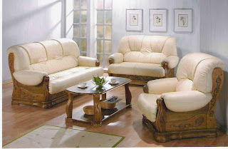 Wooden Sofa Set Designs Wood Leather Sofa Set
