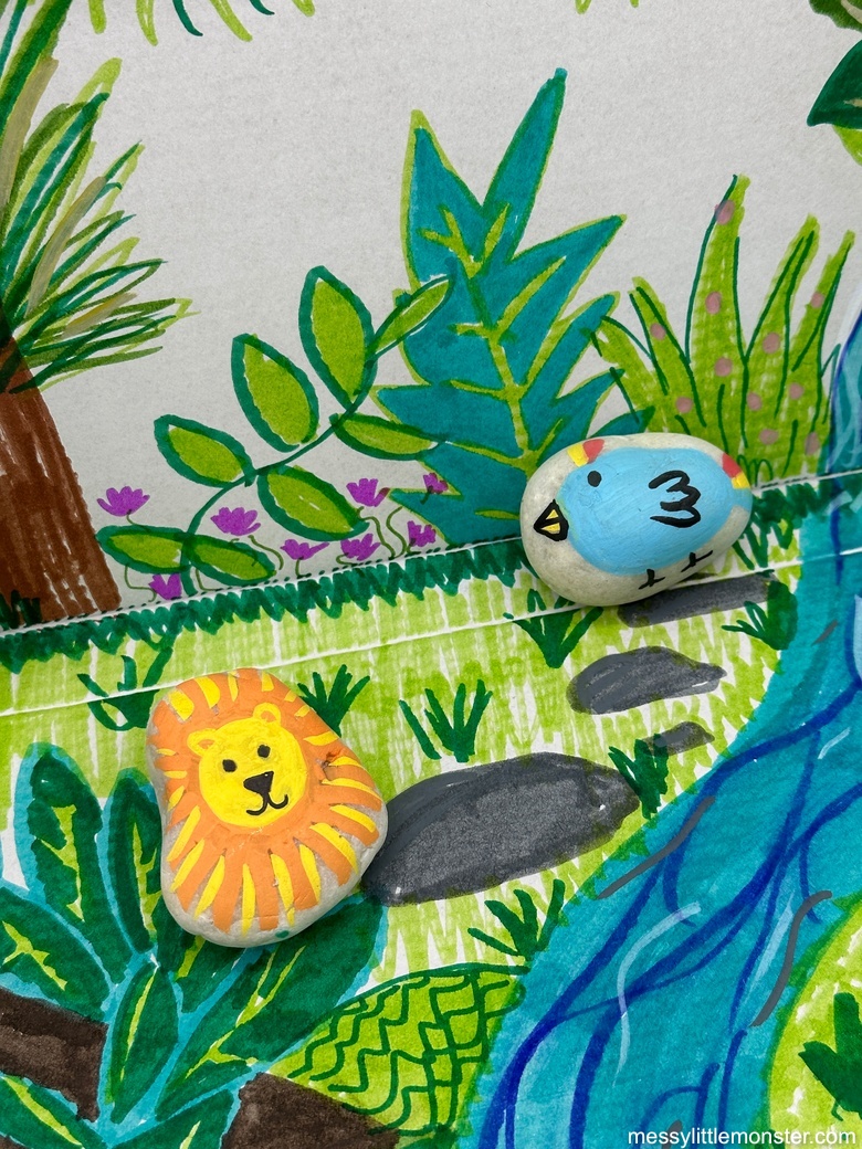Rainforest Diorama Box Craft - Messy Little Monster