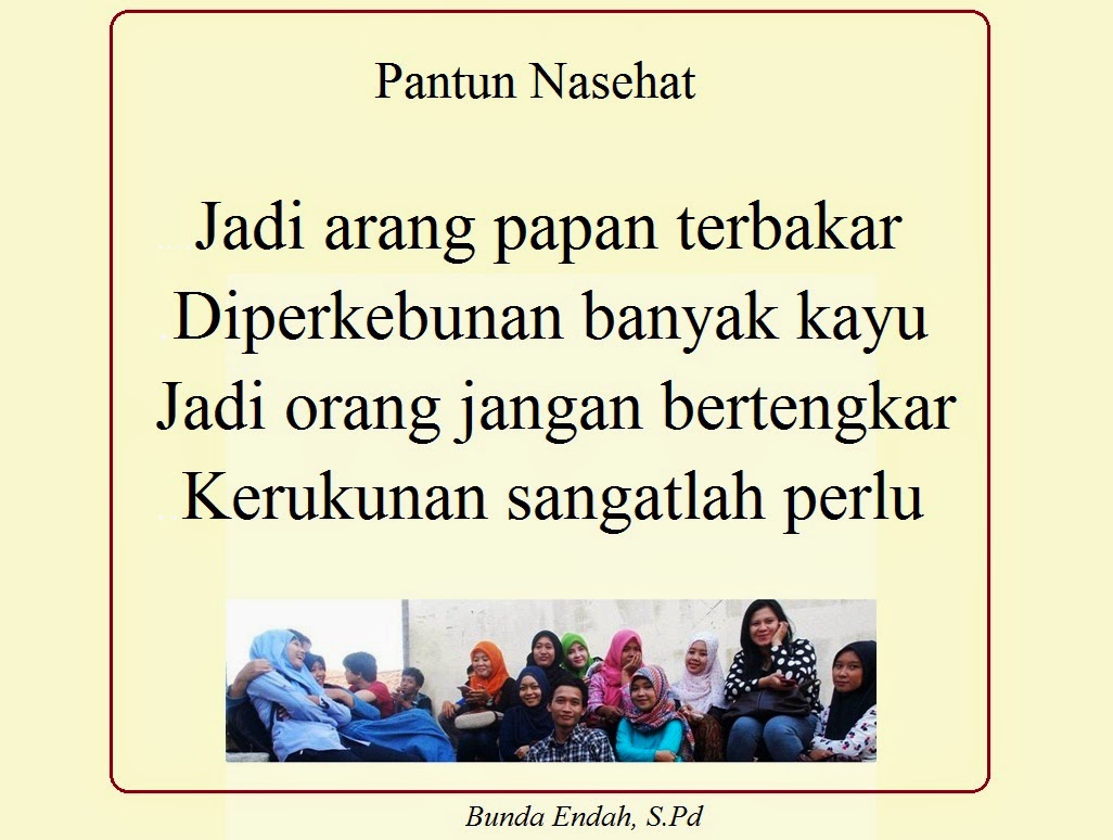 Contoh Pantun Karmina - Contoh 37