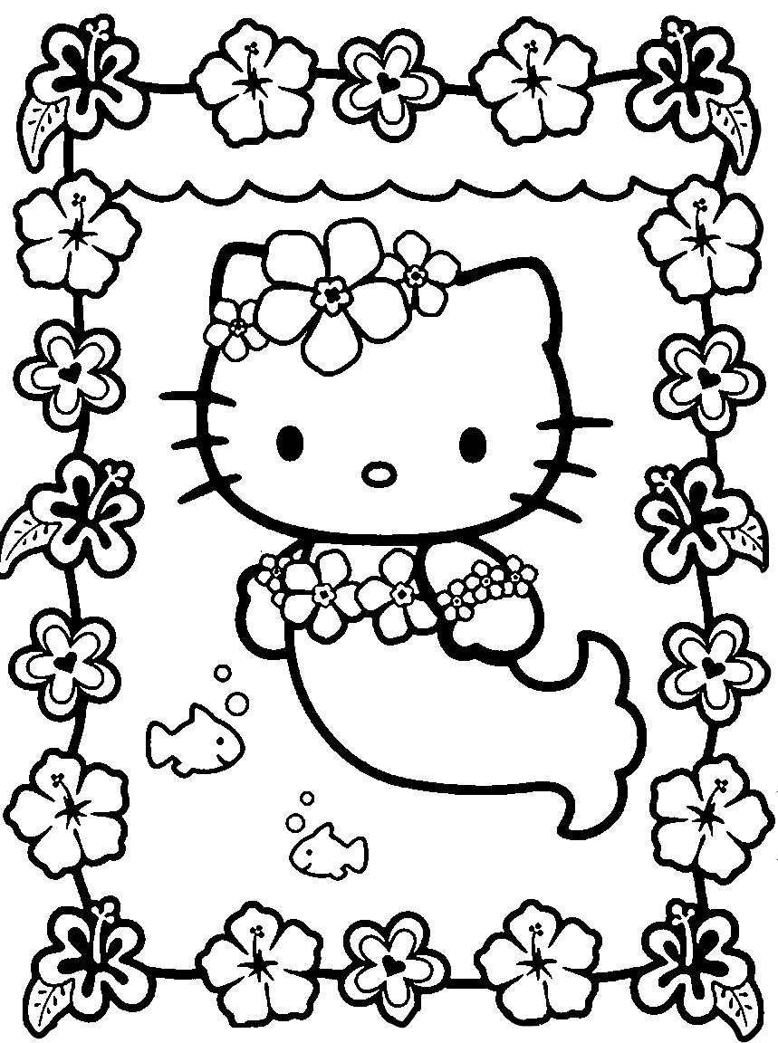 Download Free Coloring Pages: Hello Kitty Coloring Pages, Hello Kitty Printable Coloring Pages