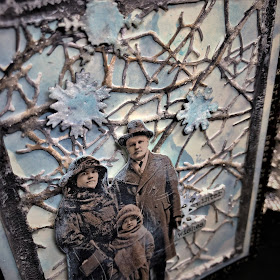Sara Emily Barker https://sarascloset1.blogspot.com/2018/10/wishful-thinking-winter-card.html Wishful Thinking Winter Card with Tim Holtz Sizzix Alterations Ideaolgy Ranger Products 7
