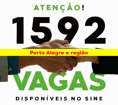 1592 vagas disponíveis no Sine Municipal em Porto Alegre