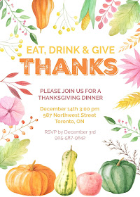 free editable thanksgiving dinner invitations
