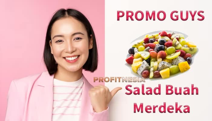 banner promosi salad buah