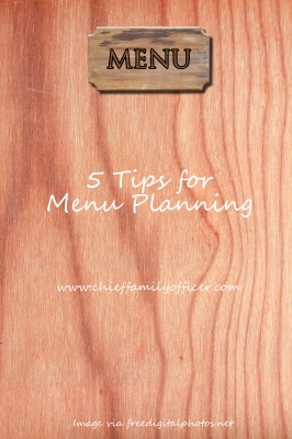 menu planning tips