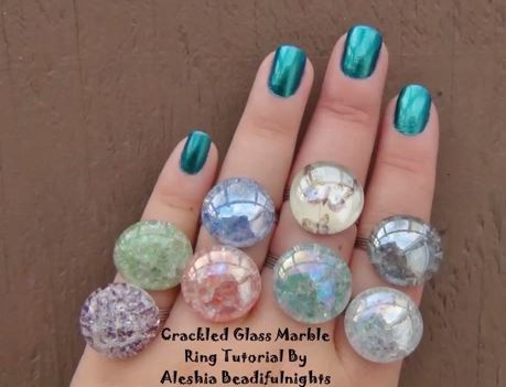 crackle glass ring tutorial