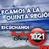 Radio Disney ahora llega a la Quinta Región 102.1 FM