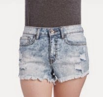 <br />Klique B Women's High Waisted Denim Shorts