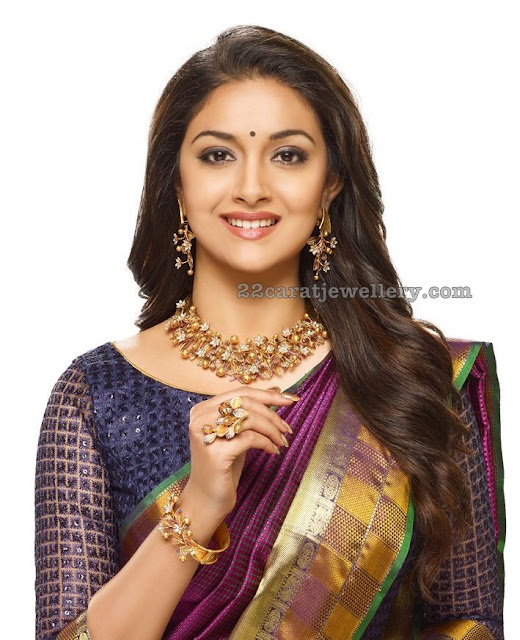 Keerthi Suresh Rose Bud Design Choker