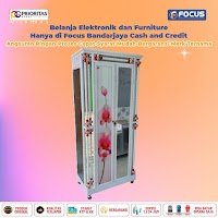 LEMARI PAKAIAN 2 PINTU KARYA MANDIRI ETALASE ULIR
