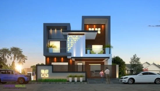 rumah modern minimalis dengan atap cor flat