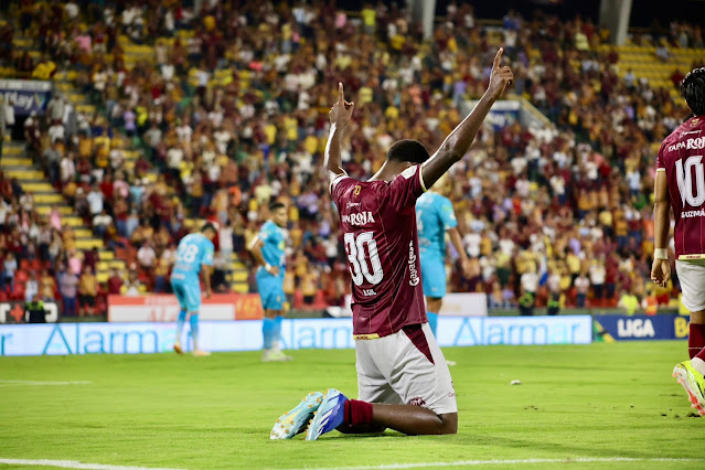 Brayan Gil vive su mejor momento desde que llegó al Deportes Tolima, en la temporada 2023. Foto @cdtolima