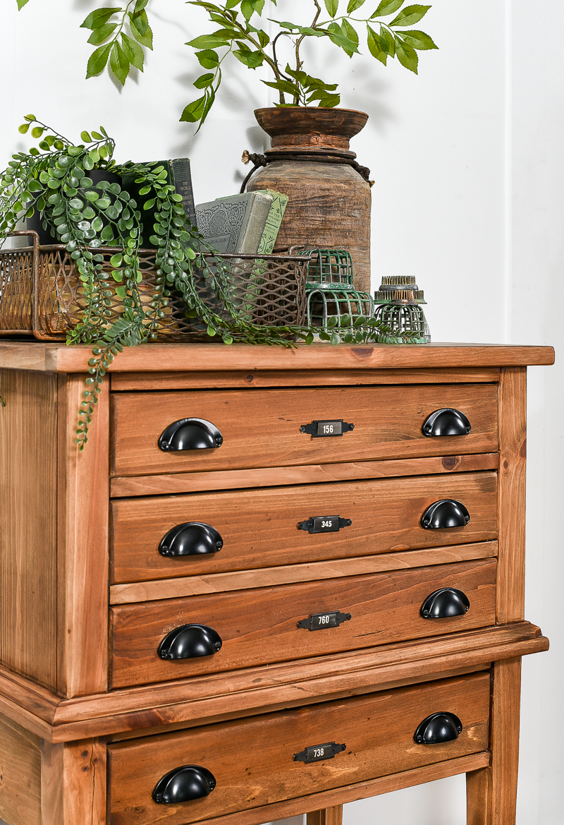 refinished vintage-inspired multi-drawer cabinet