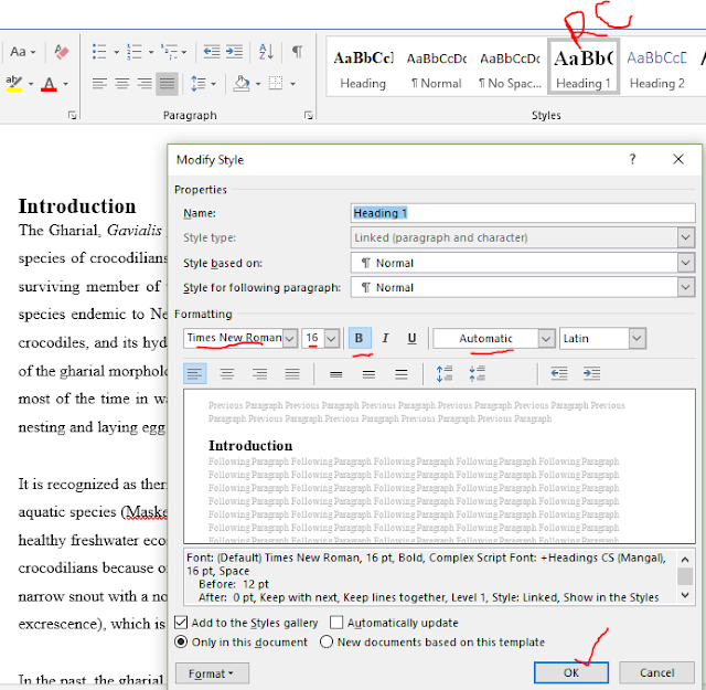 How to make formal document in Ms-Word?