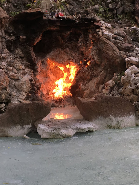 Baihe fire water spring, tainan, taiwan