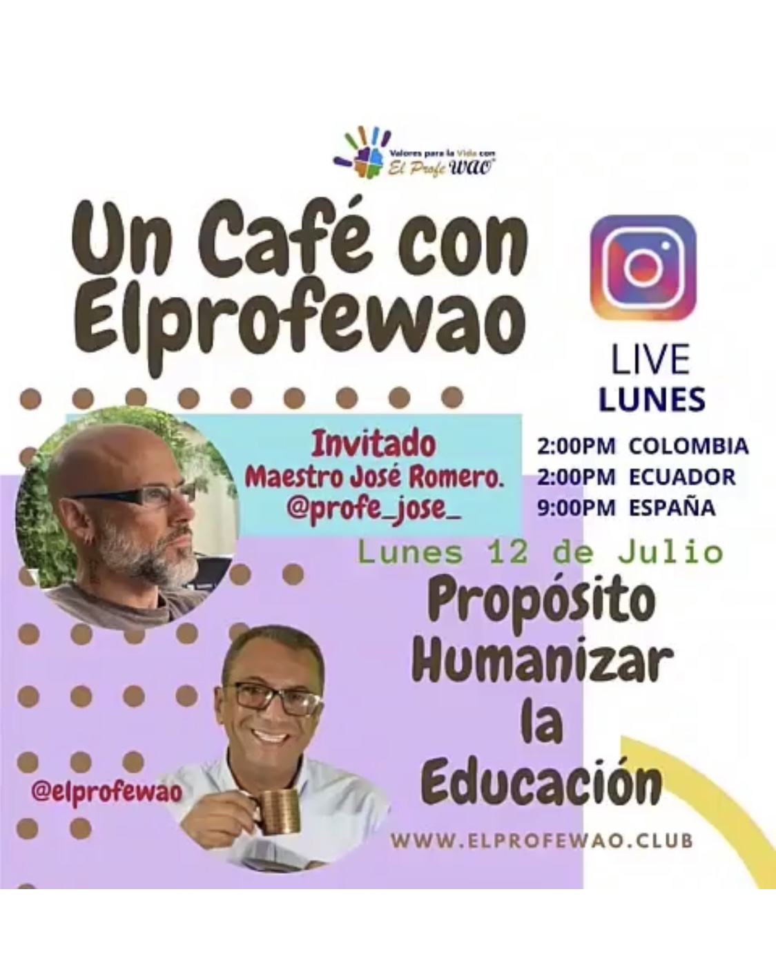 UN CAFÉ CON EL PROFE WAO