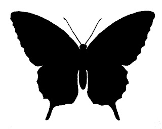 butterfly image silhouette digital download