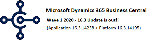 Microsoft Dynamics Business Central - 16.3 is out