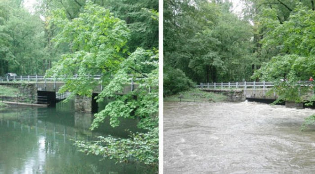 Antes y después del huracán Irene