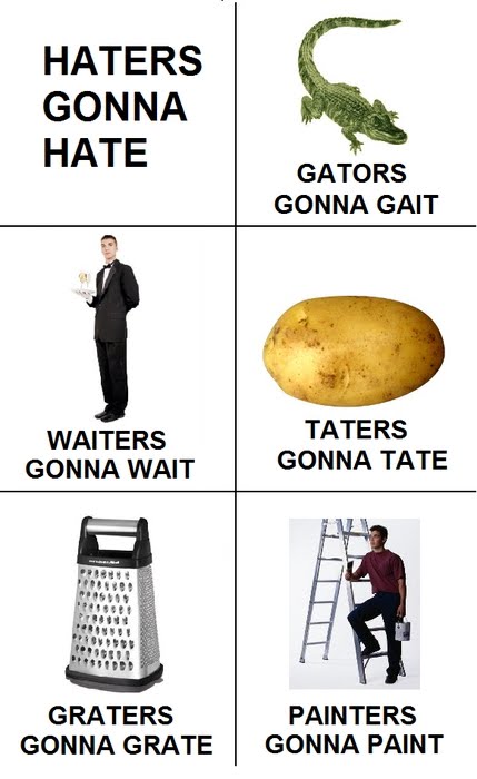Waiters Gonna Wait - Taters Gonna Tate - Graters Gonna Grate - Painters Waiters Gonna Wait - Taters Gonna Tate - Graters Gonna Grate - Painters