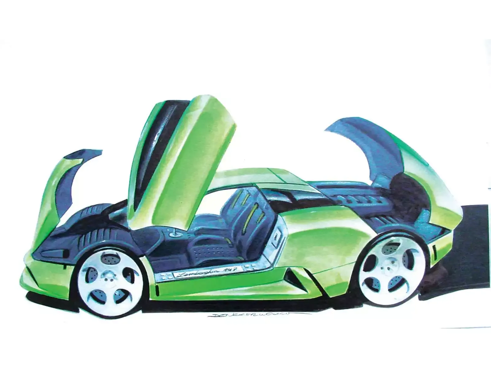 Hình ảnh siêu xe Lamborghini Murcielago Sketch 2002 & nội ngoại thất