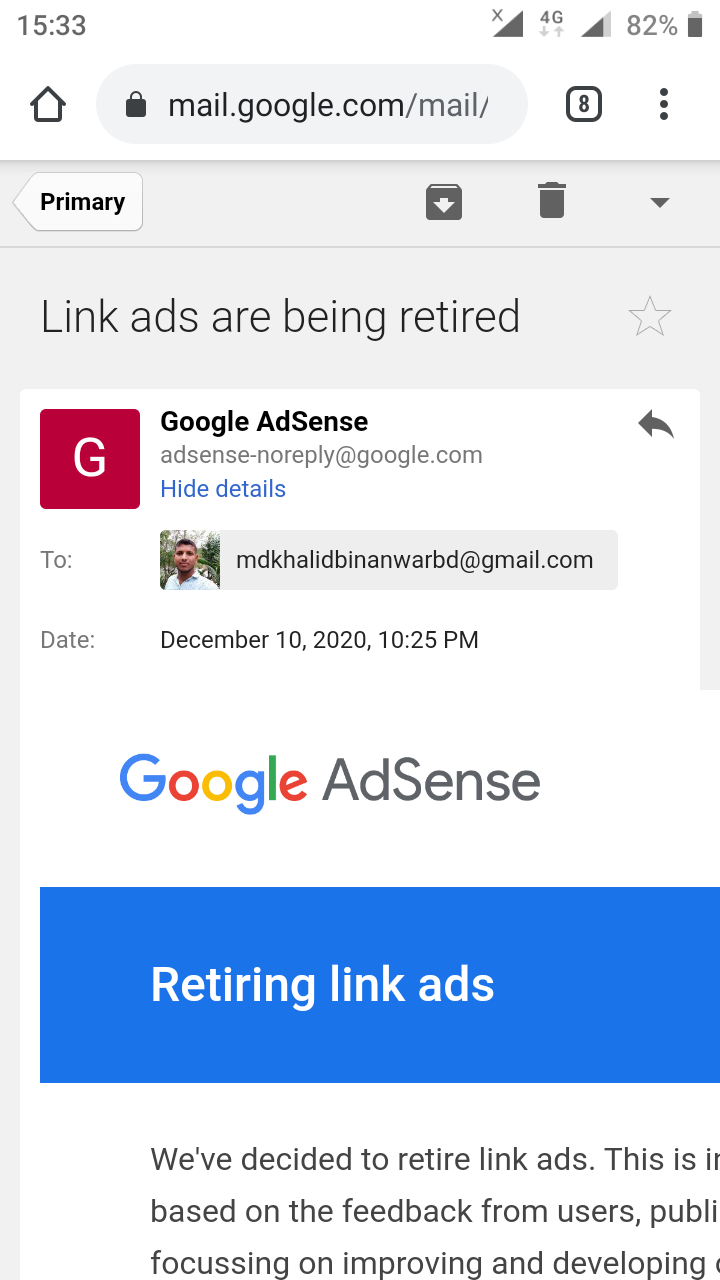 Retiring link ads
