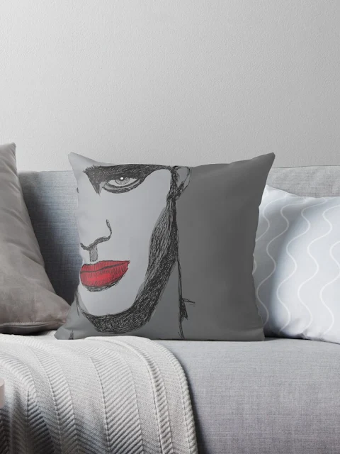 Handsome guy - speed art - home decor - pillow