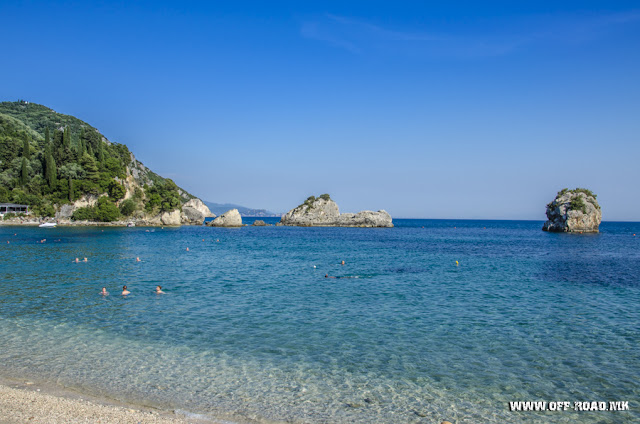 Main city beach in Parga, Greece - Ionian Sea