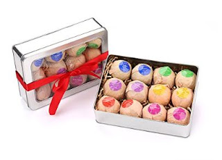 12pcs Bath Bombs Gift Set with Bath Bag,Dry Skin Moisturize,Perfect for Bubble & Spa Bath Relaxation,Organic Handmade Spa Bombs Kit,Idea for All Ages,wife, girlfriend, men, women 