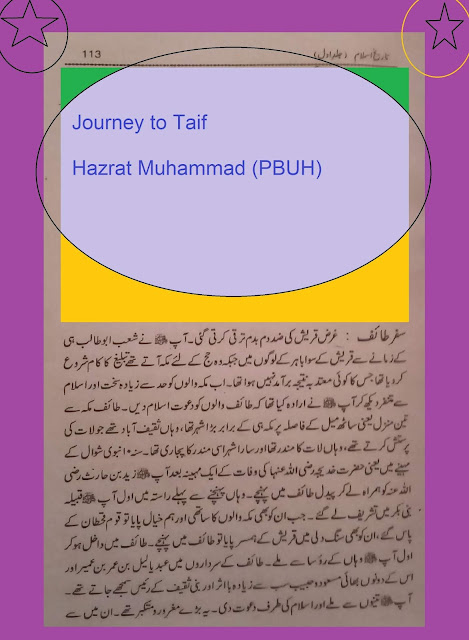 Journey to Taif سفر طائف                                                Impudent of Taif  اہل طائف کی گستاخیاں