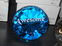 Blue Diamond Shaped Paperweight